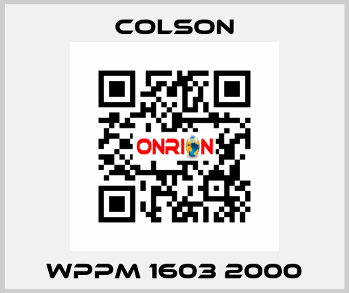 WPPM 1603 2000 Colson