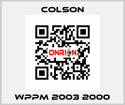 WPPM 2003 2000 Colson