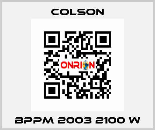 BPPM 2003 2100 W Colson