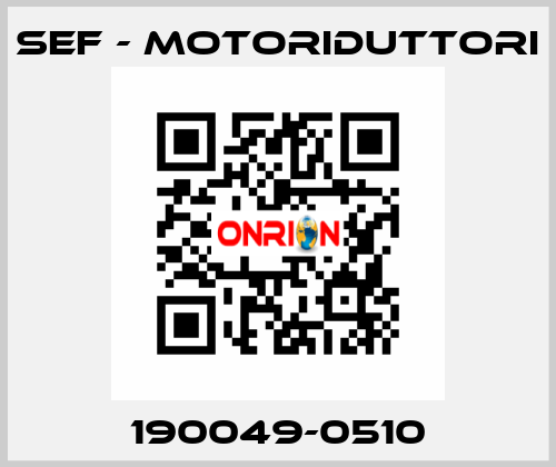 190049-0510 SEF - MOTORIDUTTORI