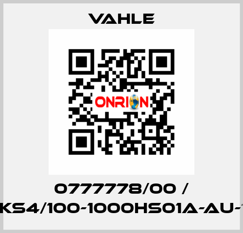 0777778/00 / VKS4/100-1000HS01A-AU-10 Vahle