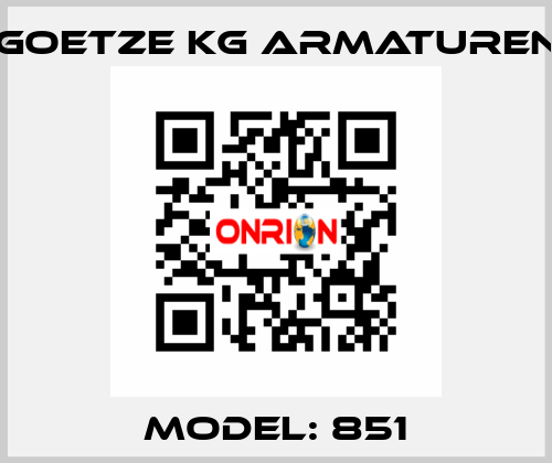 Model: 851 Goetze KG Armaturen