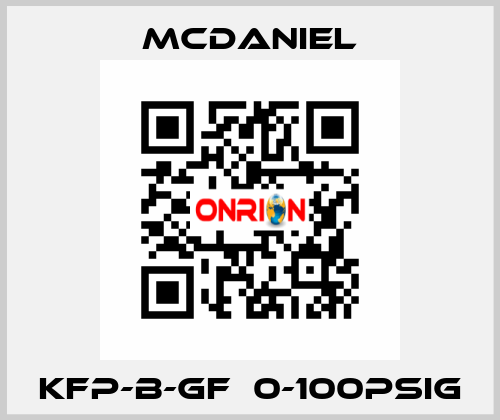 KFP-B-GF  0-100PSIg McDANIEL