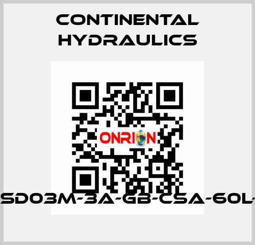 VSD03M-3A-GB-CSA-60L-C Continental Hydraulics