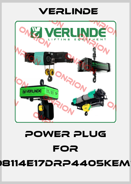 Power plug for VT208114E17DRP4405KEM16MO Verlinde