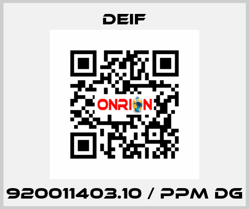 920011403.10 / PPM DG Deif