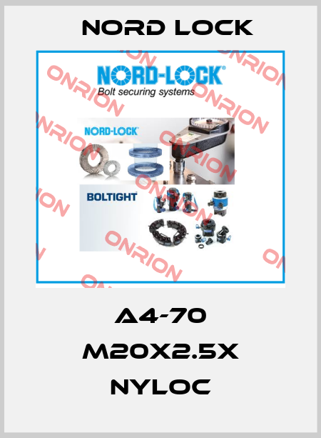A4-70 M20x2.5x Nyloc Nord Lock