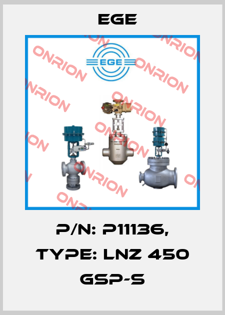 p/n: P11136, Type: LNZ 450 GSP-S Ege