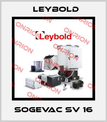 SOGEVAC SV 16 Leybold