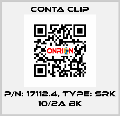 P/N: 17112.4, Type: SRK 10/2A BK Conta Clip