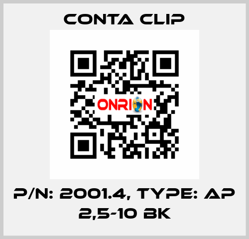 P/N: 2001.4, Type: AP 2,5-10 BK Conta Clip