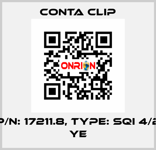 P/N: 17211.8, Type: SQI 4/2 YE Conta Clip