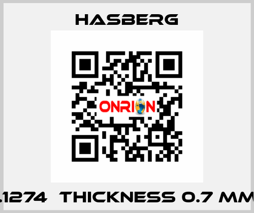  1.1274  thickness 0.7 mm  Hasberg