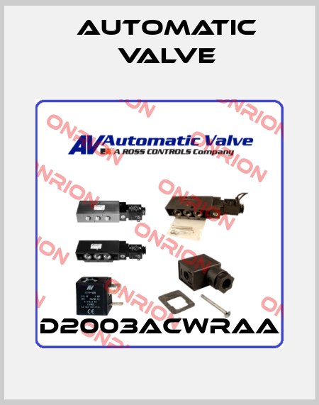 D2003ACWRAA Automatic Valve