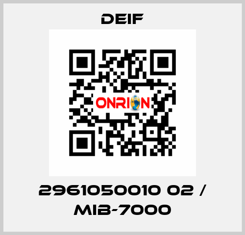 2961050010 02 / MIB-7000 Deif