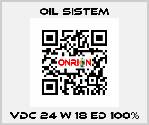 Vdc 24 W 18 ED 100% Oil Sistem