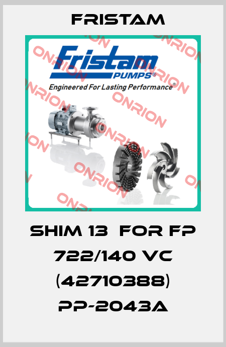 shim 13  for FP 722/140 VC (42710388) PP-2043A Fristam