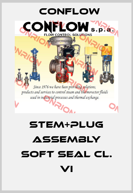 Stem+plug assembly soft seal cl. VI CONFLOW