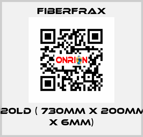 120LD ( 730mm x 200mm x 6mm) Fiberfrax