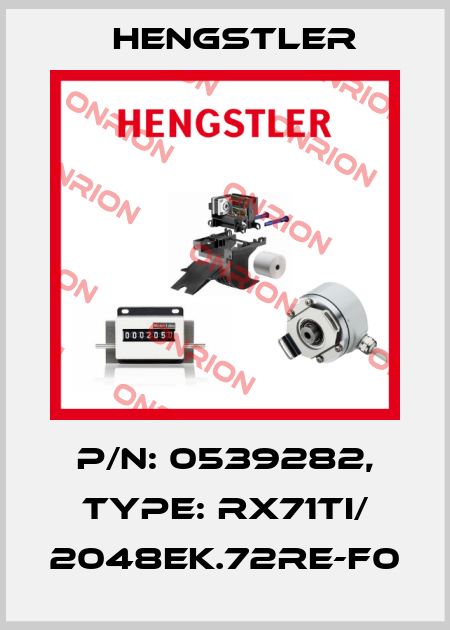 p/n: 0539282, Type: RX71TI/ 2048EK.72RE-F0 Hengstler