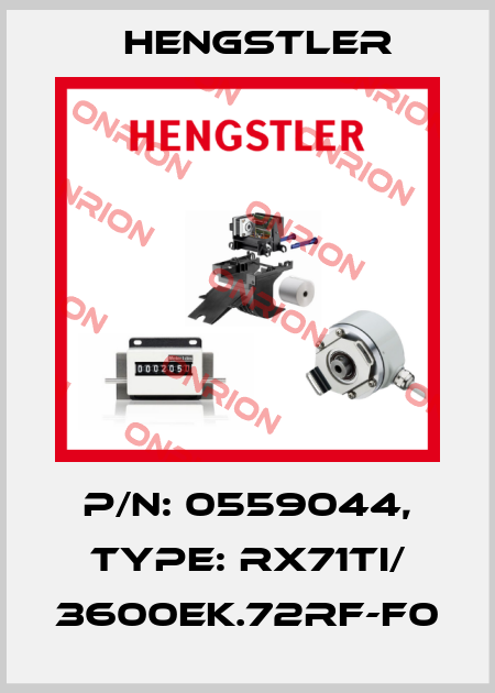 p/n: 0559044, Type: RX71TI/ 3600EK.72RF-F0 Hengstler