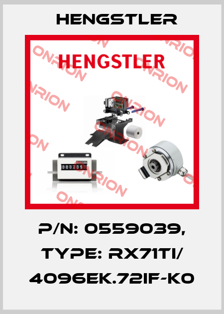 p/n: 0559039, Type: RX71TI/ 4096EK.72IF-K0 Hengstler