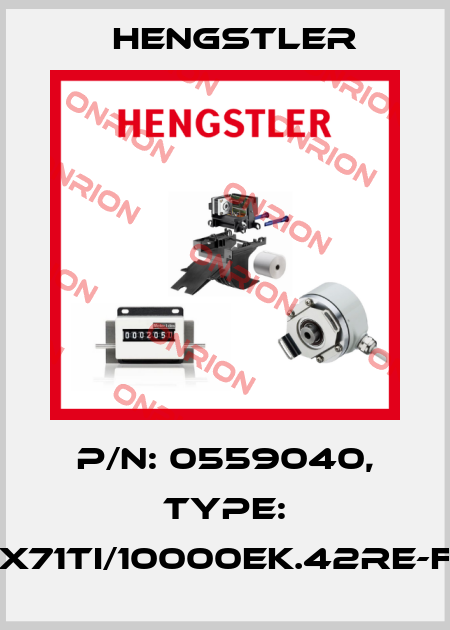 p/n: 0559040, Type: RX71TI/10000EK.42RE-F0 Hengstler