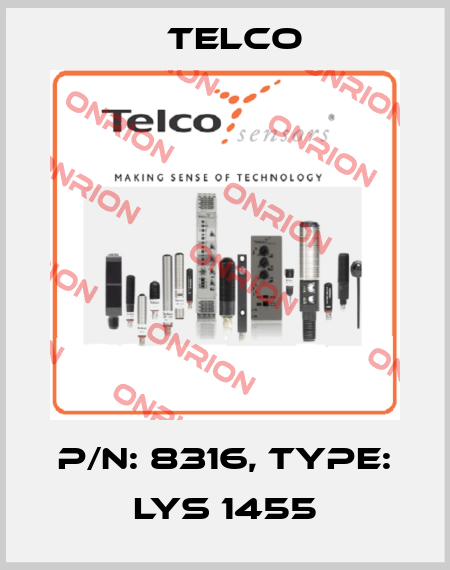 p/n: 8316, Type: LYS 1455 Telco