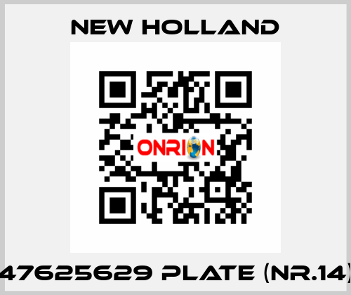 47625629 plate (nr.14) new holland