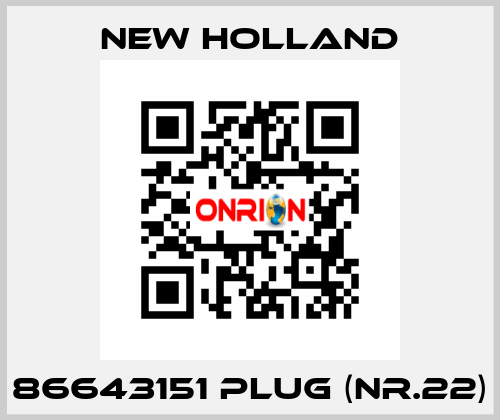 86643151 plug (Nr.22) new holland