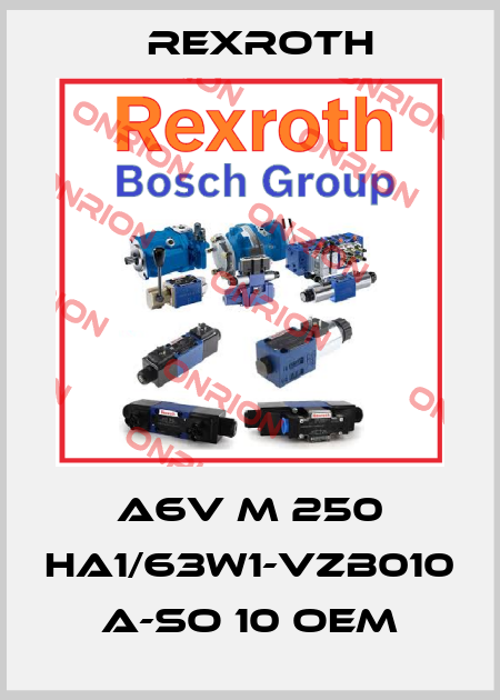A6V M 250 HA1/63W1-VZB010 A-SO 10 OEM Rexroth