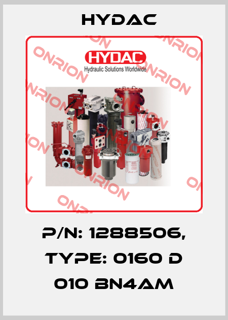 P/N: 1288506, Type: 0160 D 010 BN4AM Hydac