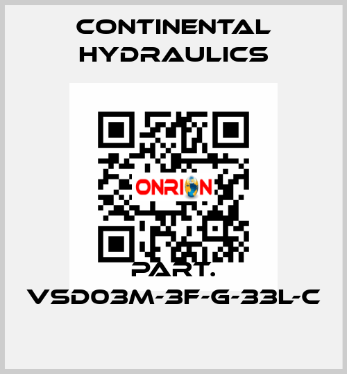 Part. VSD03M-3F-G-33L-C Continental Hydraulics