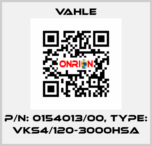 P/n: 0154013/00, Type: VKS4/120-3000HSA Vahle