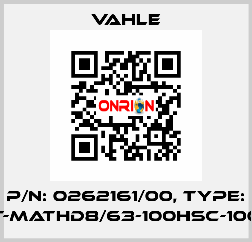 P/n: 0262161/00, Type: AT-MATHD8/63-100HSC-1000 Vahle