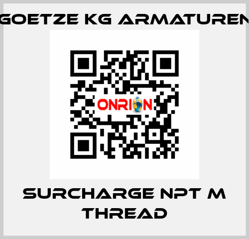 surcharge NPT m thread Goetze KG Armaturen