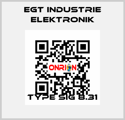 Type SIG 8.31 EGT Industrie elektronik