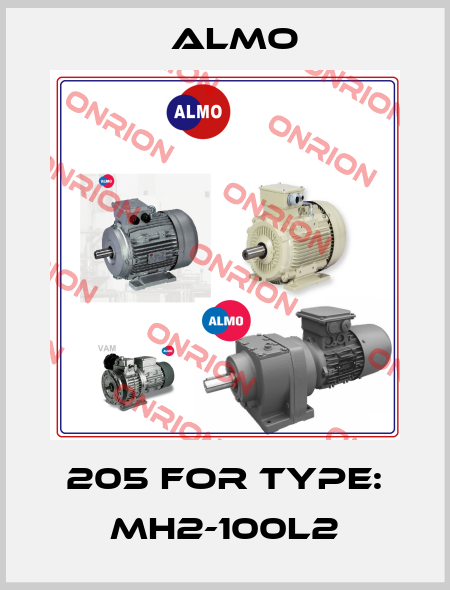 205 for Type: MH2-100L2 Almo