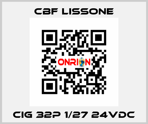 CIG 32P 1/27 24VDC CBF LISSONE