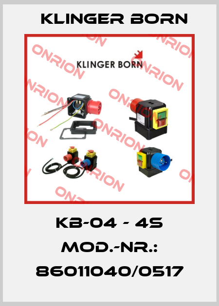 KB-04 - 4s Mod.-Nr.: 86011040/0517 Klinger Born