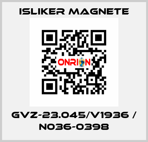 GVZ-23.045/V1936 / N036-0398 ISLIKER MAGNETE