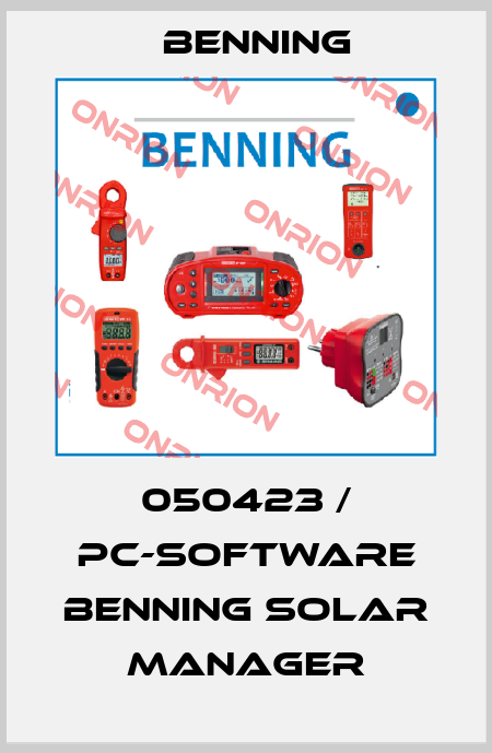 050423 / PC-Software BENNING SOLAR Manager Benning