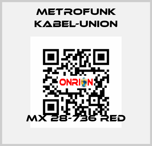 MX 28-736 Red METROFUNK KABEL-UNION