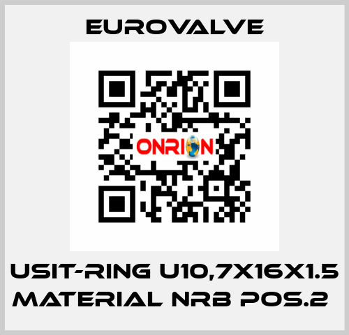 USIT-RING U10,7X16X1.5 MATERIAL NRB POS.2  Eurovalve