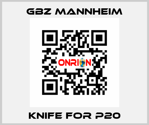 knife for P20 GBZ MANNHEIM