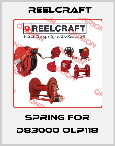 spring for D83000 OLP118 Reelcraft
