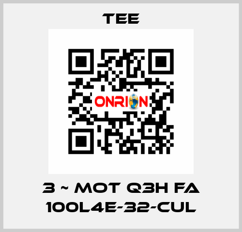 3 ~ Mot Q3H FA 100L4E-32-CUL TEE