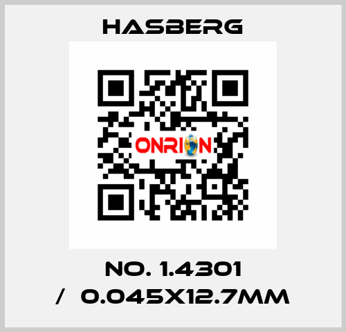 No. 1.4301 /	0.045x12.7mm Hasberg