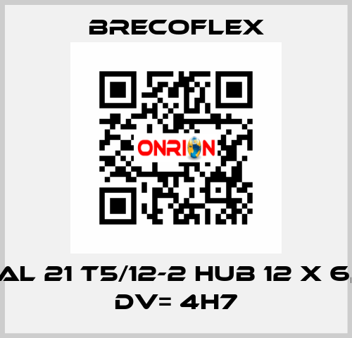 Al 21 T5/12-2 HUB 12 X 6, dv= 4H7 Brecoflex