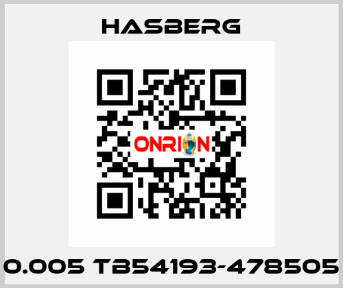 0.005 TB54193-478505 Hasberg